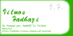 vilmos hadhazi business card